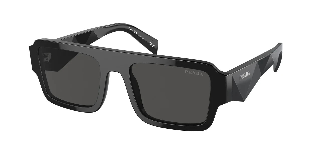 NEW Prada PRA05S 16K08Z Black Dark Grey Square Unisex Sunglasses s-l1200.jpg main image 4