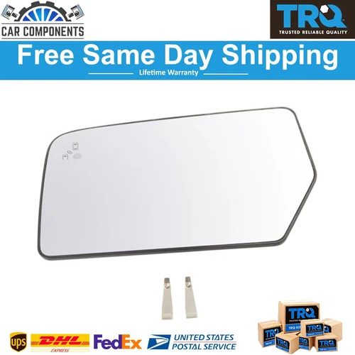 TRQ New Mirror Fits Glass LH Side For 2015-17 Ford Expedition Lincoln Navigator