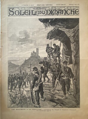 Sunday Sun August 1897 No. 33 Hunters Meeting At The Vosges Border