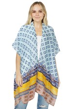 Anthropologie Style Women Beach Resort Vacation Ethnic Print Kimono Cover up