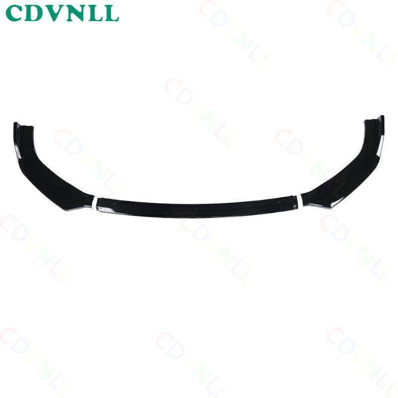 Kit de carrocería alerón labial parachoques delantero negro brillante para Audi Q3 Quattro 2019-24 tira Foto 2 de 4