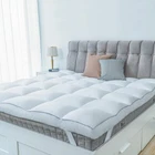 Extra Thick Mattress Topper Down Alternative Cooling Baffle Box Construction New