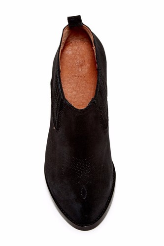 NIB FRYE Ilana Shootie in Black Suede Leather Slip-On Bootie Boots 7.5 $278 - Picture 7 of 7