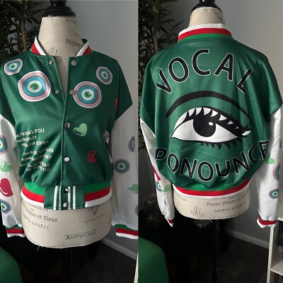 Jacket Size Medium Women Cropped Bomber New Varsity Coat