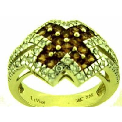 LeVian 14K Gelbgold Saphir H-I SI3 Diamant 1,99 cts Ringgröße 6