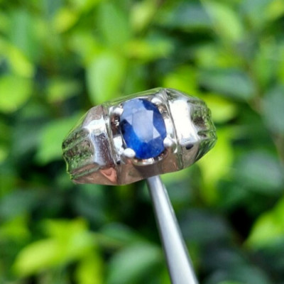 Sri Lanka Sapphire Ring Real Neelam Stone Ring Top Sterling Silver Ring 925