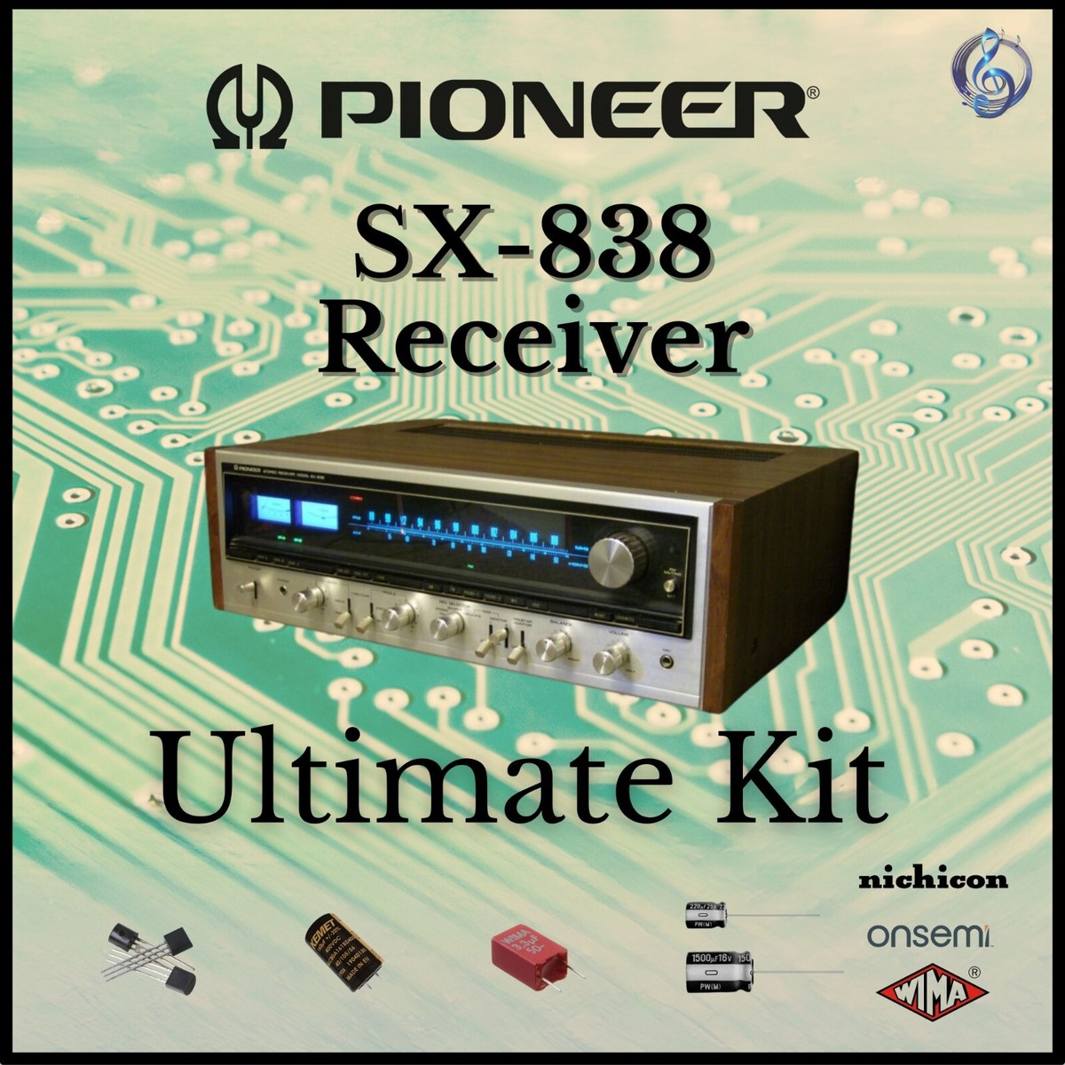 Pioneer SX-838 Receiver Ultimate Upgrade Kit Genuine Parts