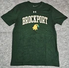 Brockport State SUNY Graphic T Shirt Men M Green Cotton Blend