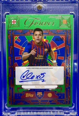 25/26 Topps Barcelona Forever Alexis Sanchez Green Auto /95 #BV-AS