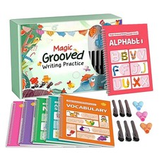Magic Grooved Writing Practice for Kids Ages 3-8, Handwriting Practice Kit