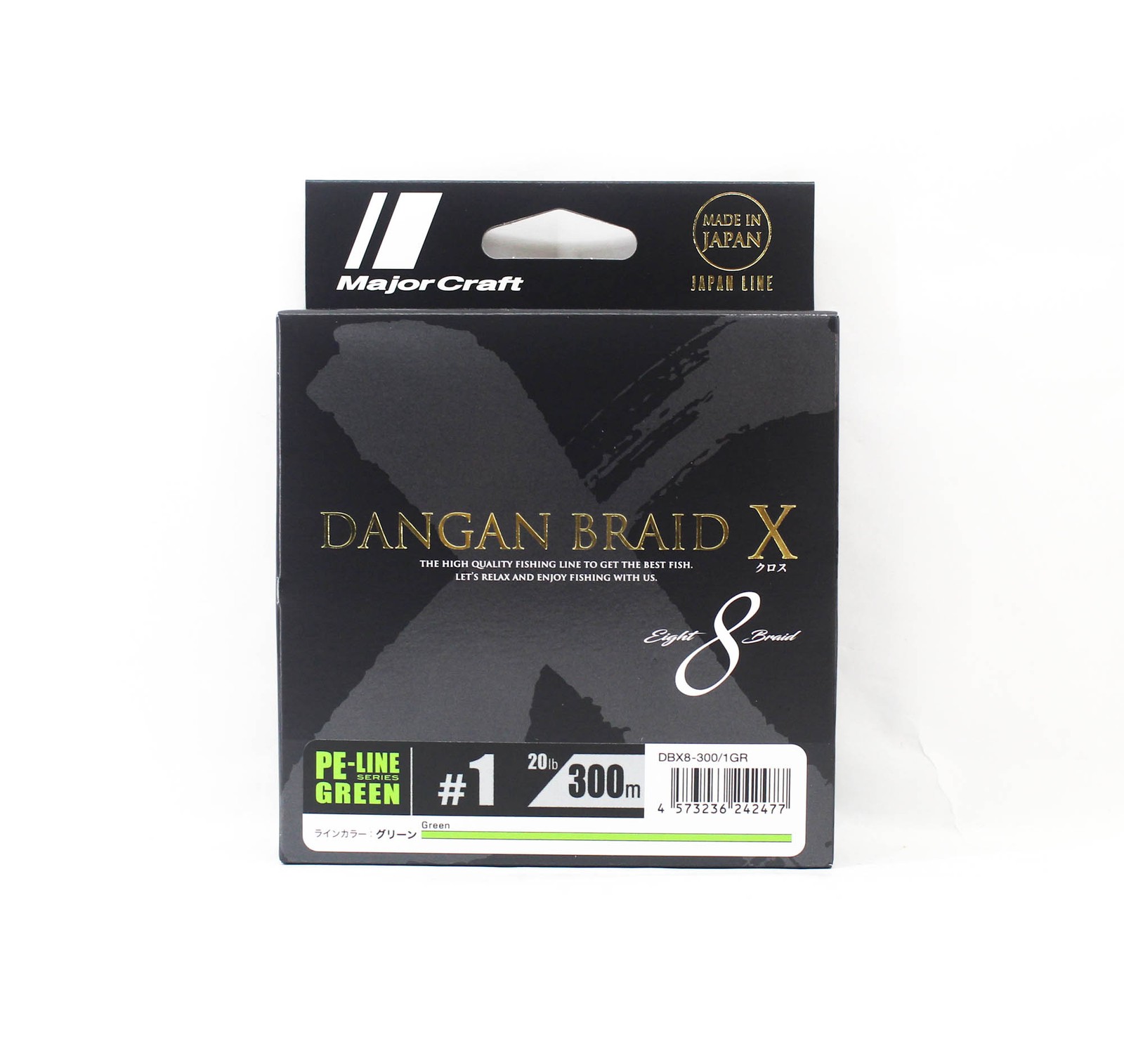Major Craft Dangan Braid X Line X8 300m P.E 1 Green DBX8-300/1GR (2477)