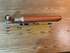 Nice Vintage Wright Mcgill M4FRS 6 1/2' "Packit" 4 Pc. Spinning Rod W/Tube