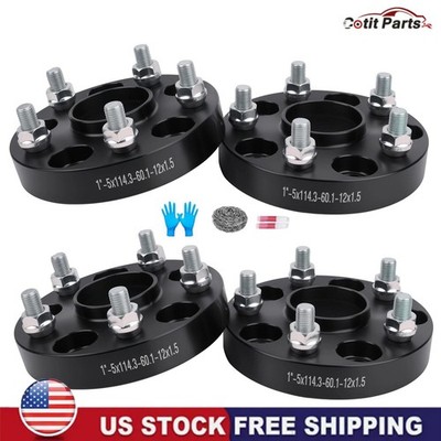 4PCS 1''5x114.3mm Hub Centric Wheel Spacers For Toyota Camry 1996-2020 M12x1.5
