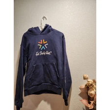 Bricks & Wood x PacSun Hoodie Navy Blue "For Daily Use" PTP 23 Size Large