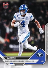 LJ Martin 222 Rushing Yards - 2025-26 Bowman U NOW Football - Card 51 Presale