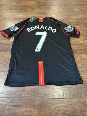Manchester United Cristiano Ronaldo #7 AIG Black/Red Soccer Jersey Patch