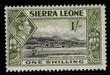 SIERRA LEONE GVI SG196, 1s black & olive-green, NH MINT.