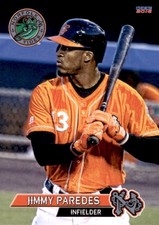 2016 Norfolk Tides Choice #23 Jimmy Paredes Dominican Republic DR Baseball Card