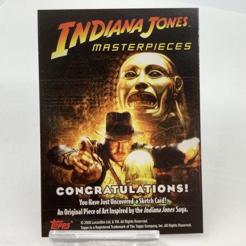 Topps Indiana Jones Masterpieces Sketch Card 2008 Harrison Ford by Erik Maell - Picture 6 of 8