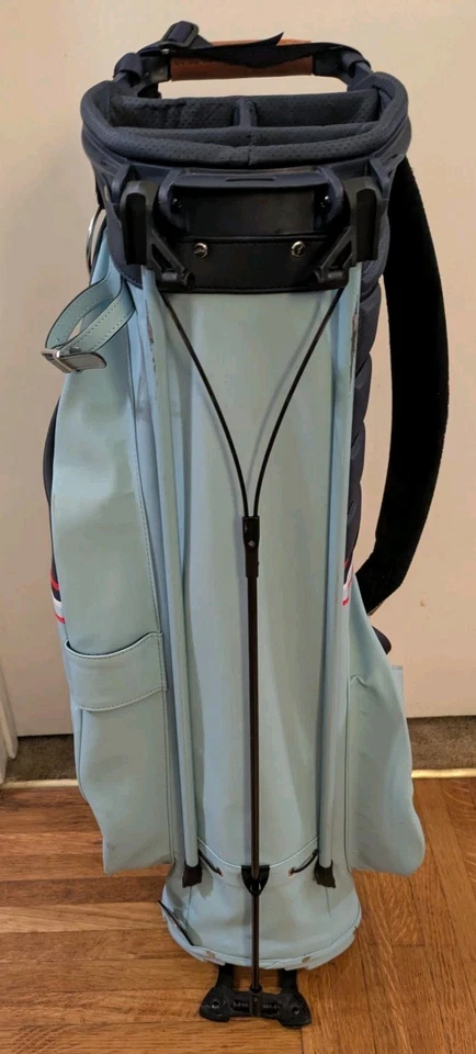 Sum Mountain Mid-Stripe 4-way Stand Bag Blue Frost Navy Red White - Image 4 of 4