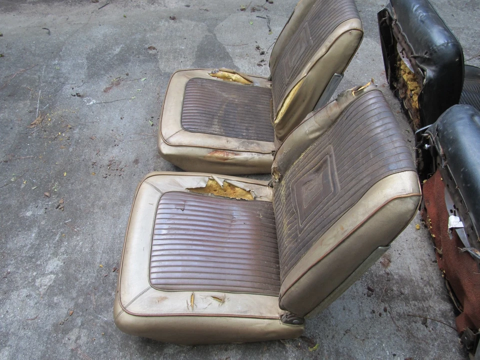 1964 1965 DODGE PLYMOUTH FURY POLARA CORONET BUCKET SEAT PAIR CORES #2 - Image 2 of 4