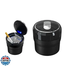 DXNQ Car Ashtray with Lid, Easy Clean Up Detachable Smokeless Ashtray with LE