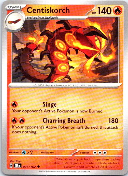 Centiskorch Uncommon SV05: Temporal Forces 037/162 NM