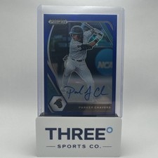 2021 Panini Prizm Draft Picks Parker Chavers Blue Prizm Auto #D 03/99 CUBS!