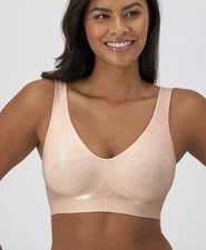 NWT Bali Size Large Comfort Revolution Comfortflex Fit Wireless Bra Light Buff