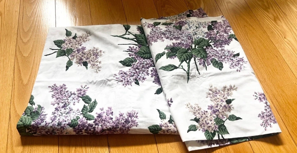 Juego de dos valencias vintage Waverly púrpura violeta floral Shabby Chic Country Foto 3 de 4