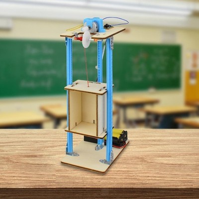 Zum Selbermachen Holz Aufzug Spielzeug Zum Selbermachen Modellbausatz Kinder Wissenschaft Kit Unterricht