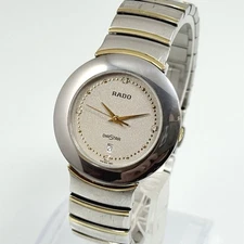RADO DIASTAR 129.6286.3 DATE MEN'S SILVER VINTAGE WATCH SWISS QUARTZ G91