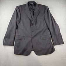Jos A Bank Signature Collection 100 Wool Pinstripe Blazer Sport Coat Gray 44R