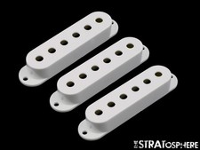  NEW White Stratocaster PICKUP COVER SET Covers Fender Strat Guitar Single Coil