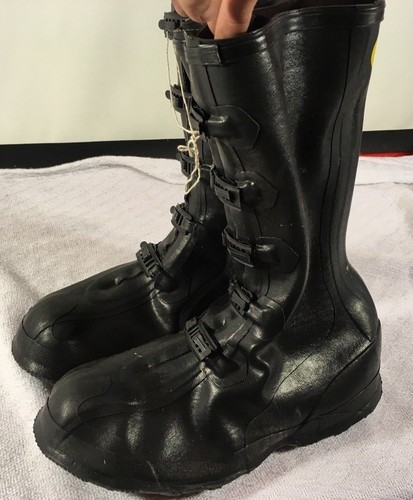 NEW OLD STOCK 1980s LA CROSSE MILITARY RUBBER 5 BUCKLE MID CALF OVER BOOTS - Picture 29 of 38