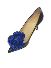 Blue Color Flower Clips for Shoes 2 pcs , Shoe Clips, Shoe Accessories