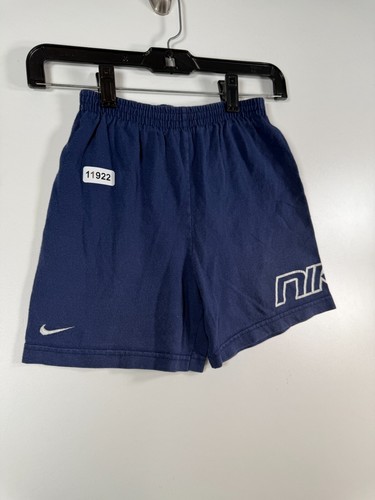 Vtg Nike Kids Boys Active Athletic Swoosh Gym Running Shorts Blue Sz 7 10x4 - Picture 3 of 13