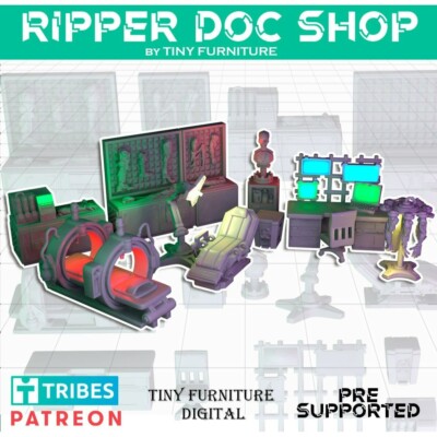 Ripper Doc Shop Scifi Doctors Lab Medical Office Space Futuristic Dystopian Scat