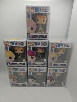 Funko Pop BTS KPoP DNA First Edition Rocks Lot Of 7 DAMAGED With PROTECTORS