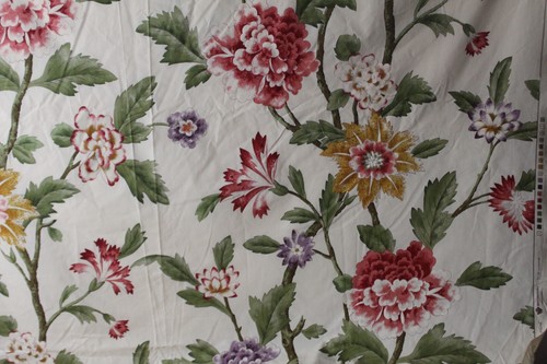 Brunschwig & Fils, Empress of China, Hand Printed Floral, 55" W X BTY, Cl Multi - Picture 2 of 3