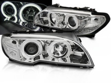 Scheinwerfer Paar BMW 3er E46 Coupe 2003 bis 2006 Angel Eyes CCFL Xenon Chrom