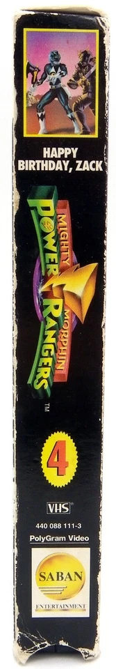Mighty Morphin Power Rangers Happy Birthday, Zack VHS 1993 Saban Entertainment - Image 2 of 4