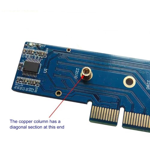 PCIe x8 to 2 NVMe M.2 NGFF SSD Split Expansion Card For 1U Server Case Easy - Afbeelding 3 van 7