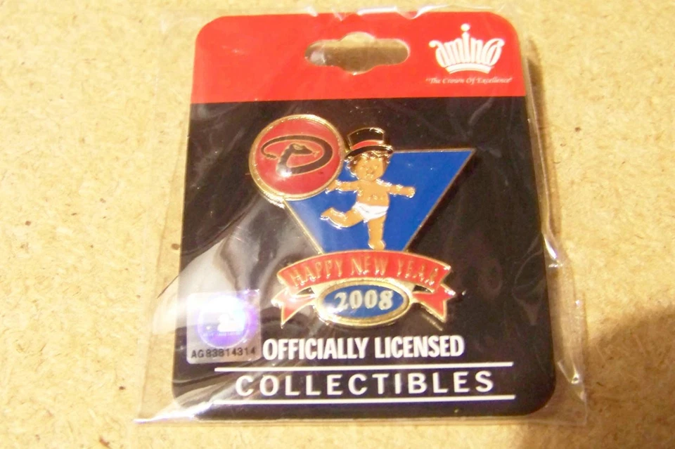 2008 Arizona Diamondbacks Baby New Year's lapel pin MLB - Image 2 of 3