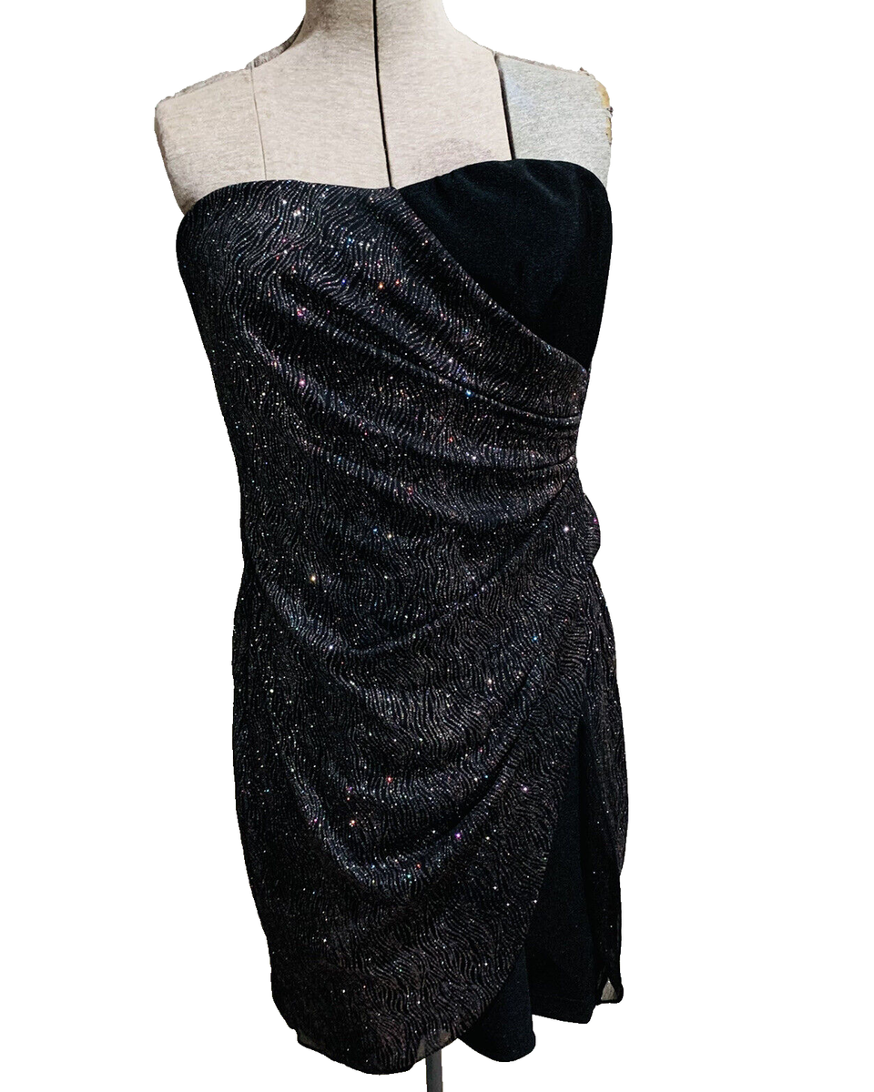 Homecoming Little Black Dress Glitter Bling Prom Semiformal Teeze Me Juniors  13 | eBay