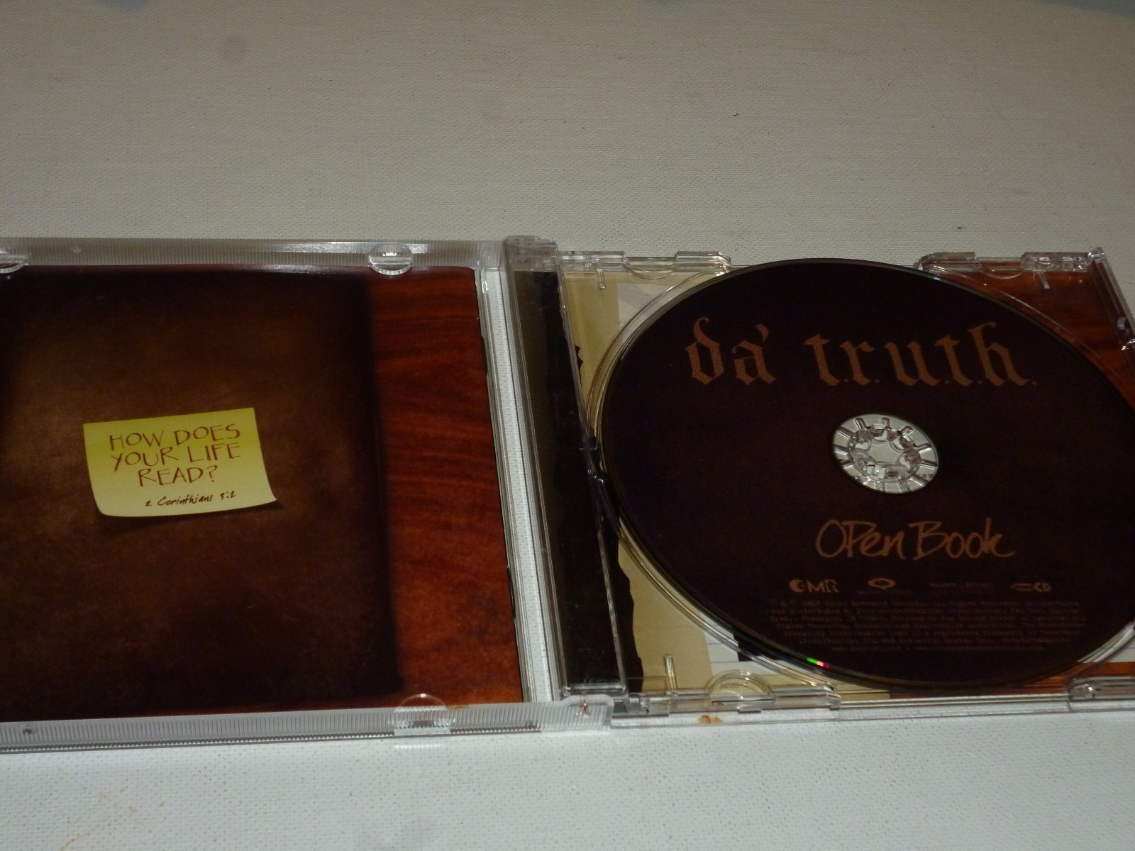 CD Da' T.R.U.T.H.: OPEN BOOK (2007 Cross Movement Records) Religious