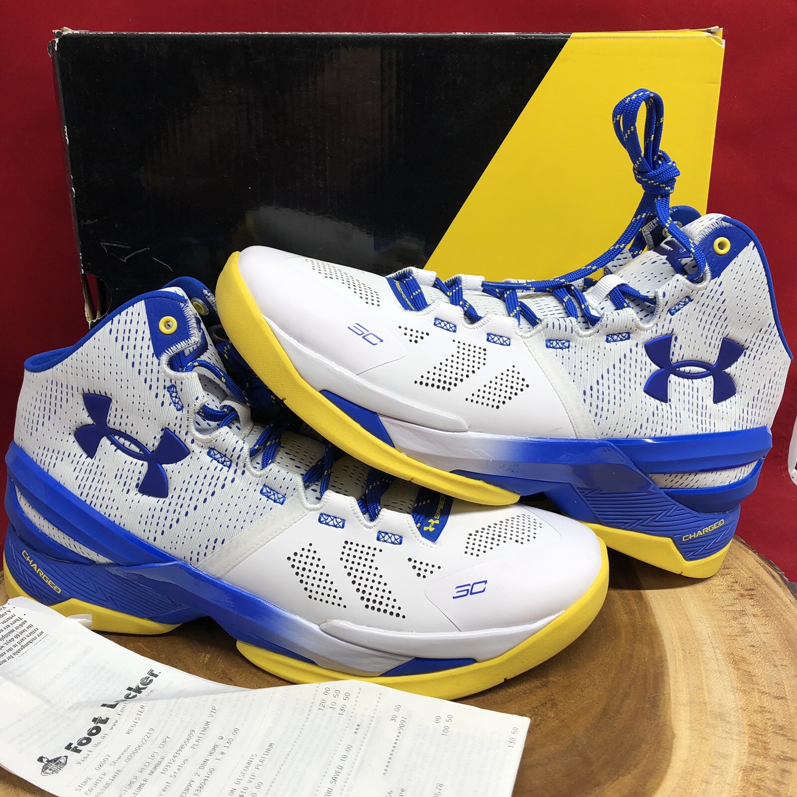 stephen curry shoes blue yellow and white