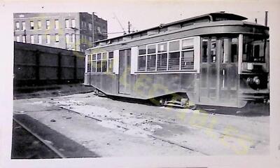 Vintage Trolley Photo Brooklyn Queens Transit Car 5103 Canarsie Depot 1940 NY 