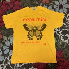Cocteau Twins rock tour short sleeve classic gold color shirt KV31414