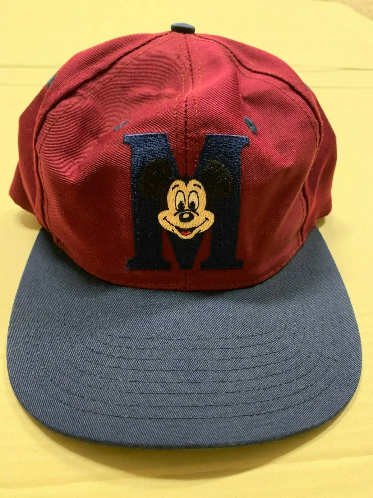 Vintage 90s Mickey Mouse Cap, Maroon and Blue, Adjust… - Gem